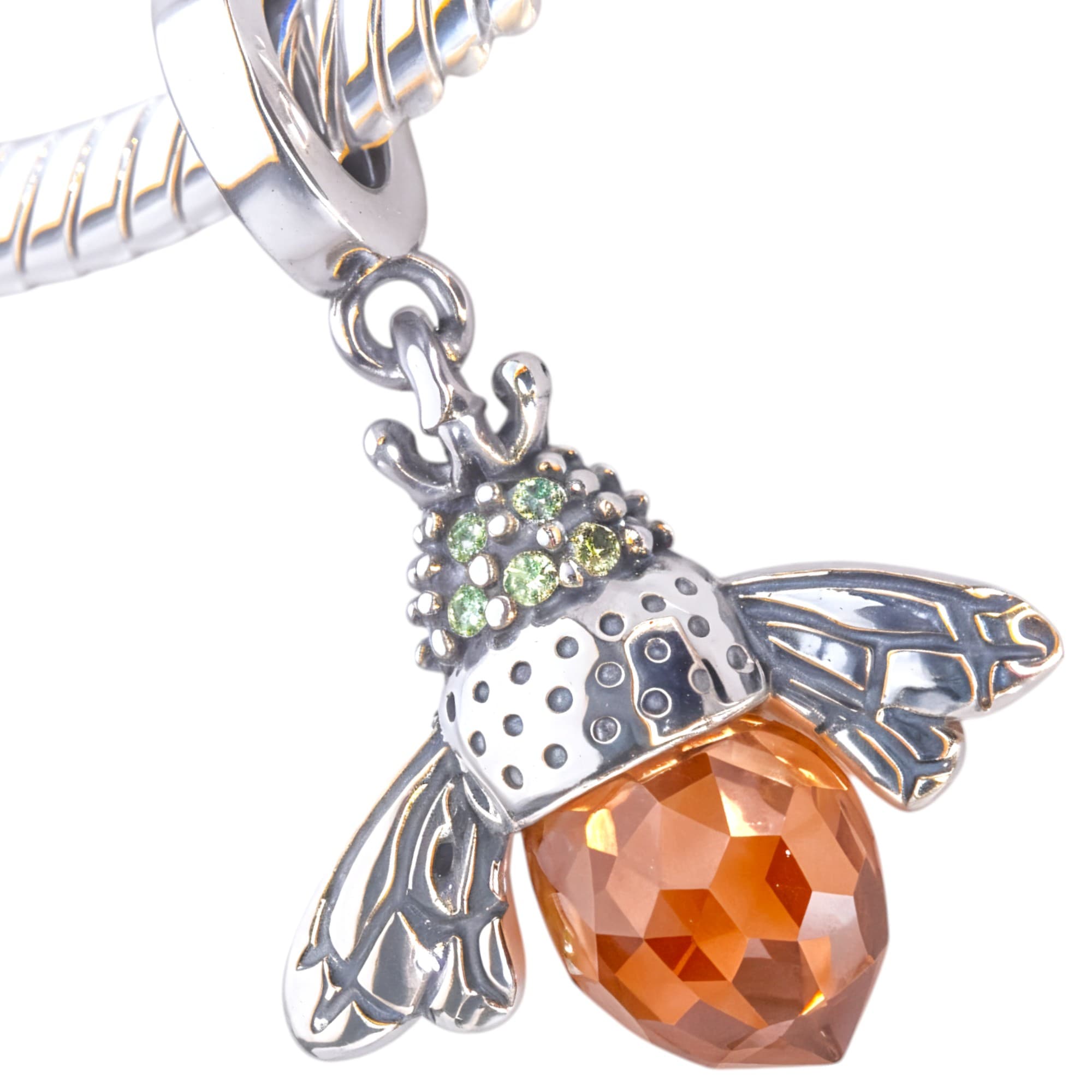 Charms Pszczoła królowa ul miód nektar srebro 925