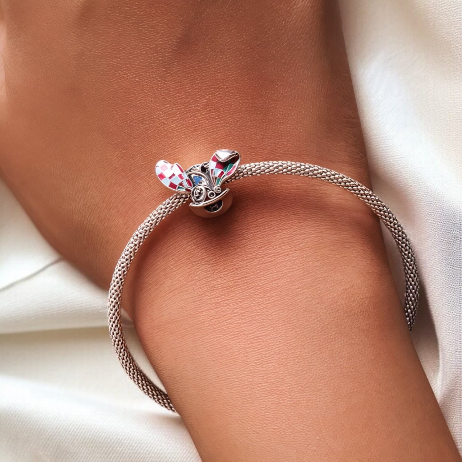 Charms Magiczny Kapelusz z Alicji w Krainie Czarów srebro 925