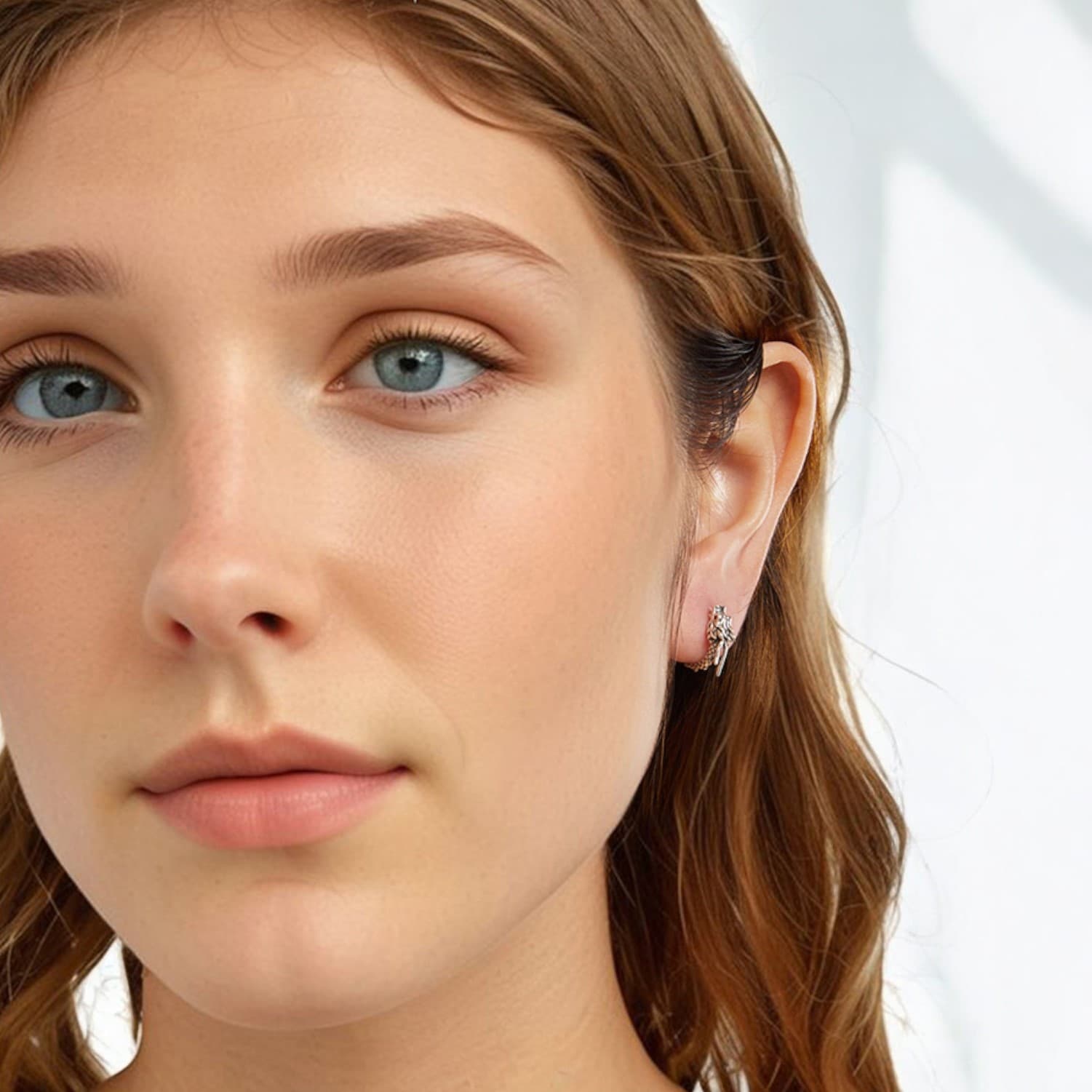 Kolczyki SMOK vintage srebro 925 kółka gotic punk