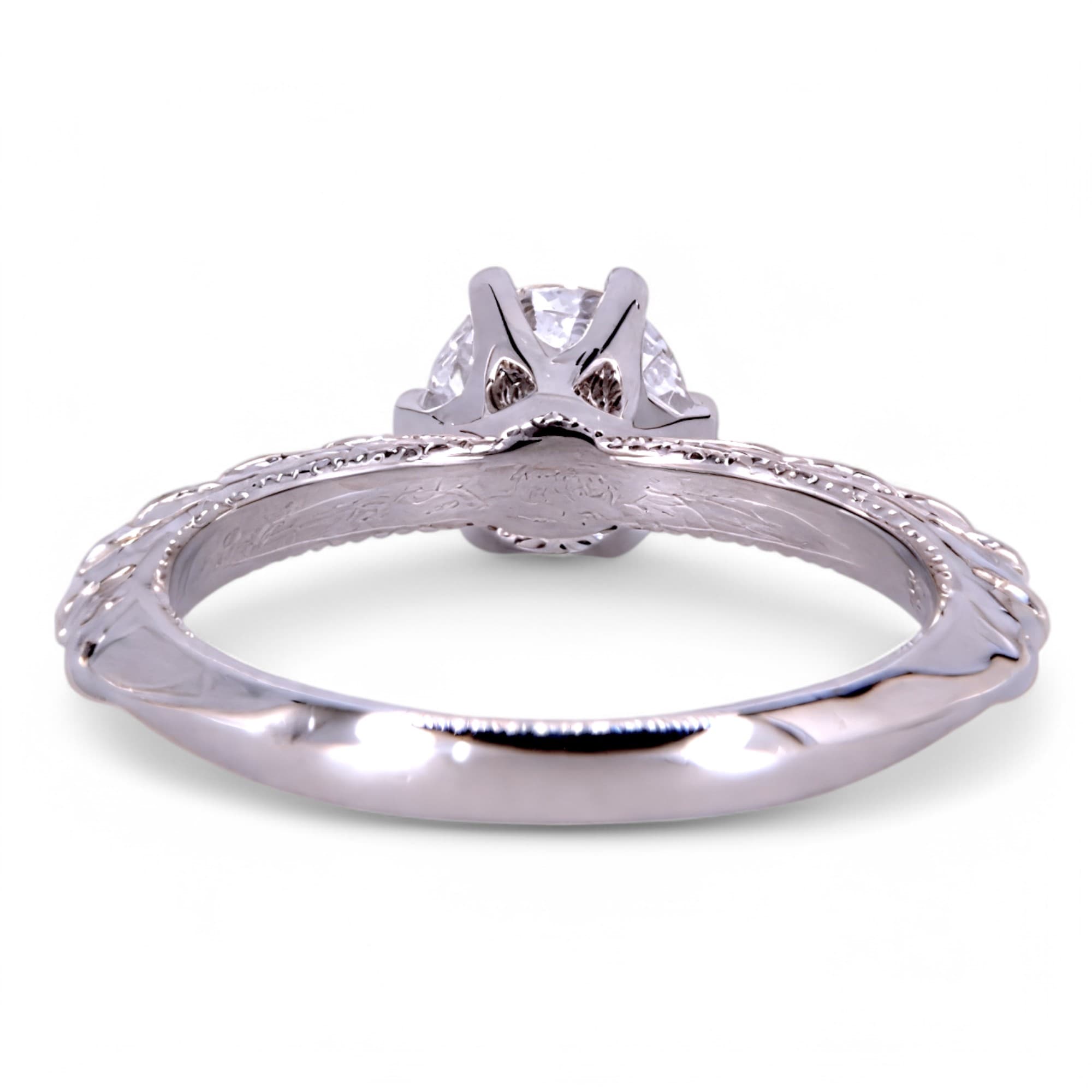 Pierścionek "Aurora Twist" z Moissanitem 1 ct – Klasyczna Elegancja srebro platyna