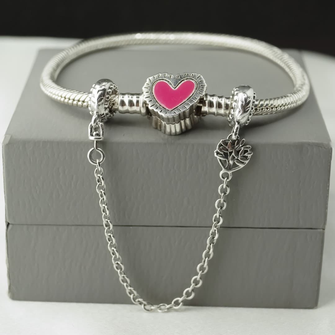 Łańcuszek zabezpieczający z gwintem Drzewo Family Srebro 925