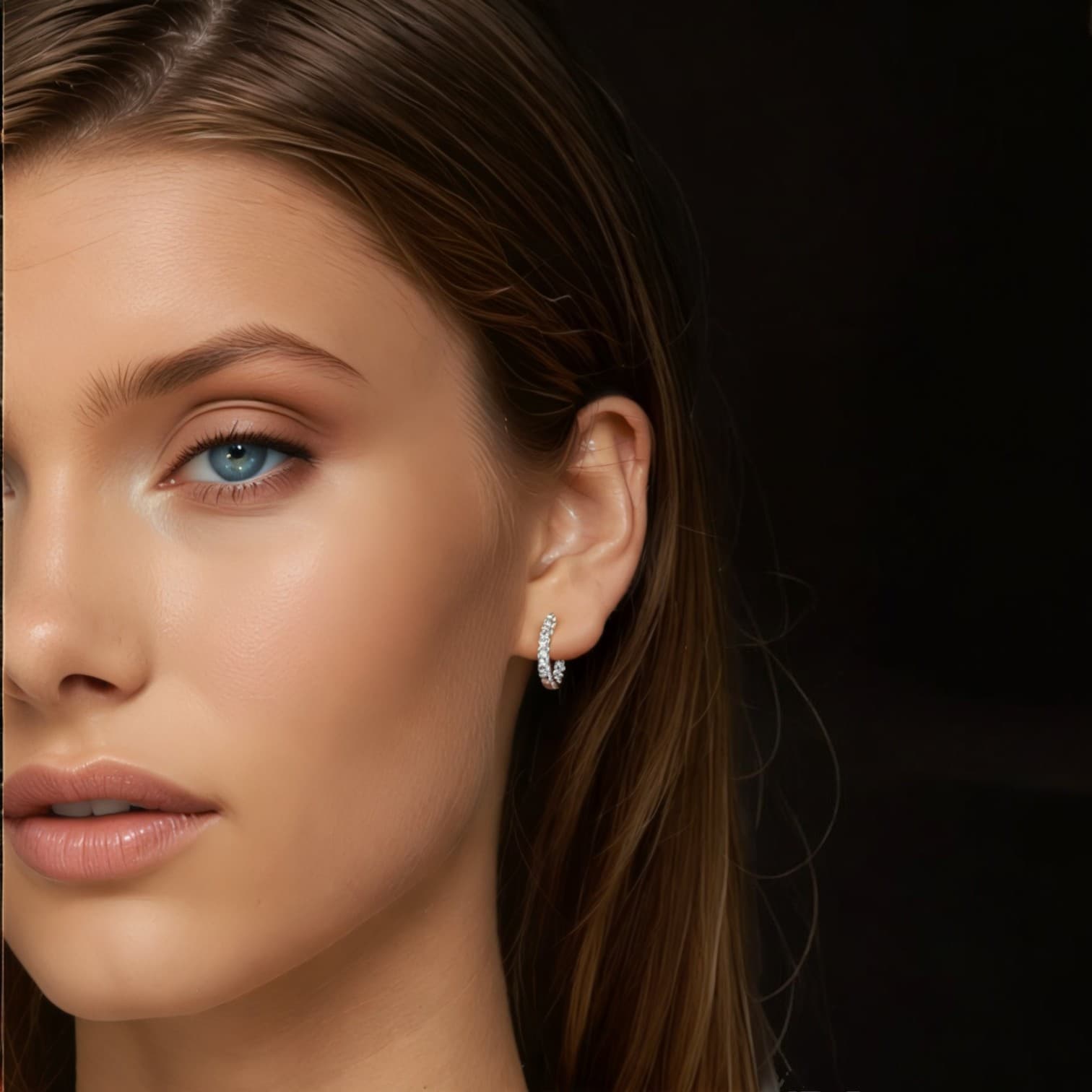 Kolczyki moissanit KOŁA srebro 925 białe złoto